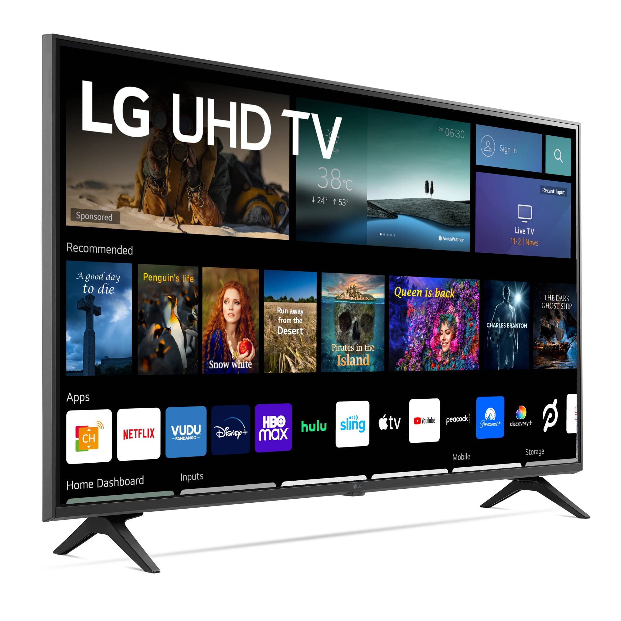 LG 43 Inch Class UQ7070 ZUD series LED 4K UHD Smart webOS 22 TV