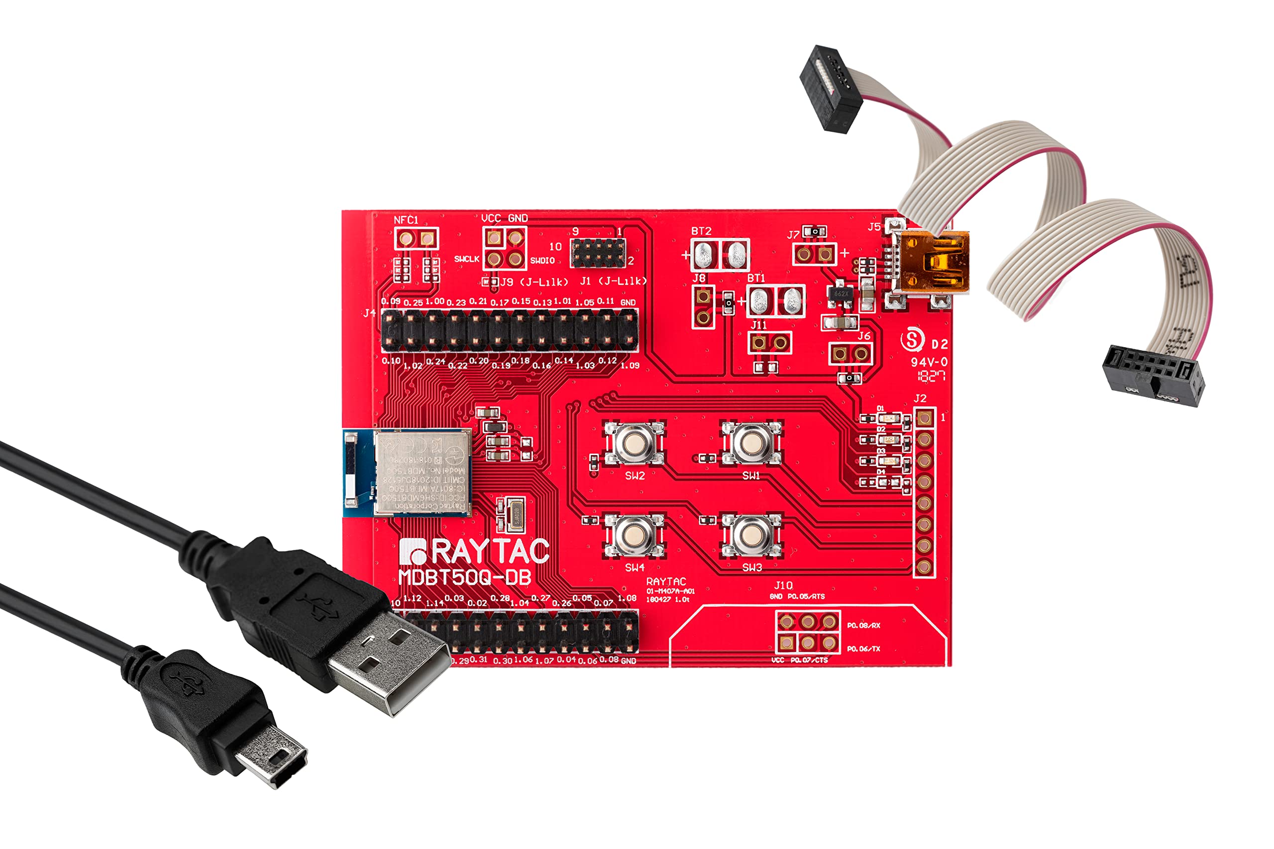 MDBT50Q-DB Nordic nRF52840 Module Demo Board Dev Kit 48 GPIO Bluetooth Module BT5.2 FCC IC CE Telec KC SRRC (Chip Antenna)