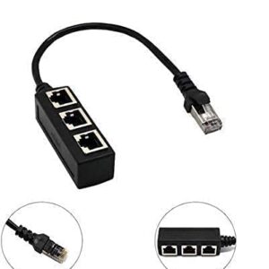 HRIOEKAX RJ45 Ethernet Splitter Cable, RJ45 Y Splitter Adapter 1 to 3 Port Ethernet Switch Adapter Cable for CAT 5 CAT 5e CAT 6 CAT 7…