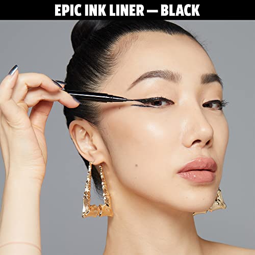 NYX PROFESSIONAL MAKEUP Control Freak Eyebrow Gel, Clear + Epic Ink Liner, Black (2-Pack Bundle)