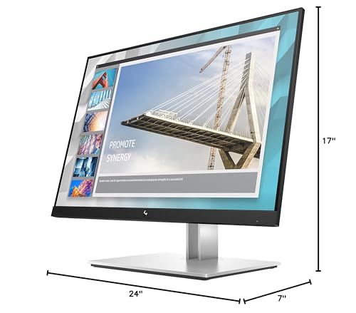 HP E24i G4 WUXGA 24 Inch Monitor NO STAND 60Hz IPS Low Blue Light Mode Anti-Glare VESA Mountable ENERGY STAR Certified for Desktop Laptop Computer Flat Screen, VGA DisplayPort USB HDMI Port (Renewed)