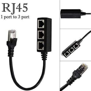 HRIOEKAX RJ45 Ethernet Splitter Cable, RJ45 Y Splitter Adapter 1 to 3 Port Ethernet Switch Adapter Cable for CAT 5 CAT 5e CAT 6 CAT 7…