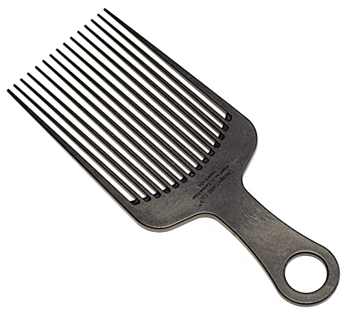 Chicago Comb Model 11 Carbon Fiber, Large Hair Pick, Anti-Static, 7.5 Inches (19 cm), Made in USA