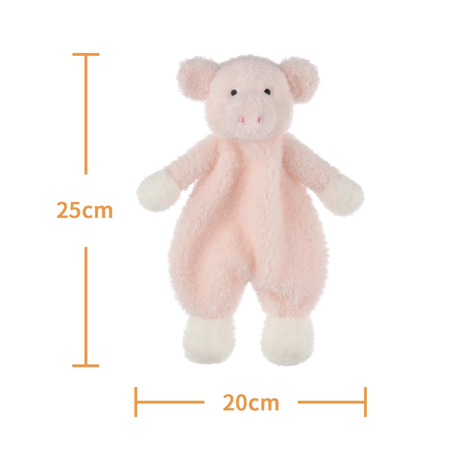 Apricot Lamb Stuffed Animals Security Blanket Pink Pig Infant Nursery Character Blanket Luxury Snuggler Plush 10 Inches