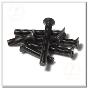 100pcs M2.5×4mm Black Carbon Steel Phillips Cross Countersunk Head (Flat Head) Screws Bolts GB819