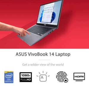 ASUS VivoBook 14 Laptop, Full HD LED Display Laptop, Intel Core i3-1115G4 Processor, Upgrade 12GB DDR4 RAM | 1TB PCIe SDD, Fingerprint Reader, Backlit Keyboard, Windows 10, TWE Pen