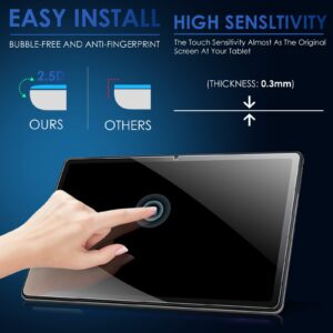 DETUOSI 2-PACK Screen Protector for Lenovo Tab M10 Plus 3rd Gen 10.6" 2022 (TB125FU TB128FU TB128XU), Ultra-Clear/Case Friendly/Touch Sensitive/Bubble Free/Anti-Scratch Mica Tempered Glass