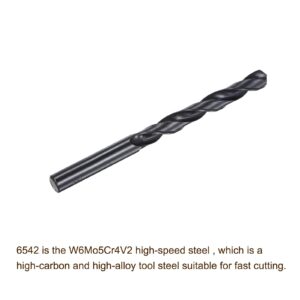 uxcell 6542 High Speed Steel Straight Shank Twist Jobber Drill Bit, Fully Ground Black Oxide Drill Bits 9.4mm Drill Diameter 125mm Total Length 2 Pcs