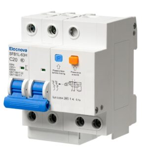 Elecnova 6-63A Miniature Circuit Breaker, 2Pole+N AC 20amp Breaker 230V, DIN-Rail Mounted MCB, Circuit Leakage, Overload, Short-Circuit Trip, 110V / 120V Available