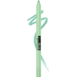 maybelline new york tattoo studio long-lasting sharpenable eyeliner pencil, glide on smooth gel pigments with 36 hour wear, waterproof lime smash 0.04 oz