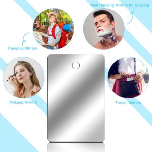 10 Pieces Featherweight Mirror Shatter Proof Plastic Mirrors Unbreakable Shower Mirror for Shaving Acrylic Travel Makeup Mirrors Hanging Pocket Mirror for Wall Women Men Bathroom, 4.3 x 2.8 Inch