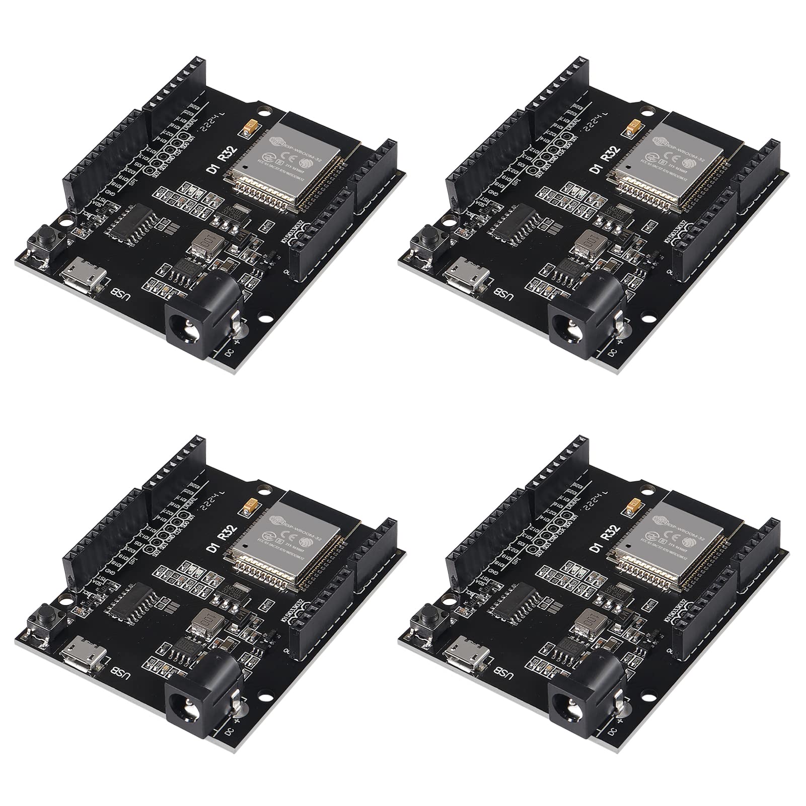 4Pcs ESP32 ESP-32 WiFi Bluetooth D1 Board Module CH340 Development Board 4MB Flash with Micro USB