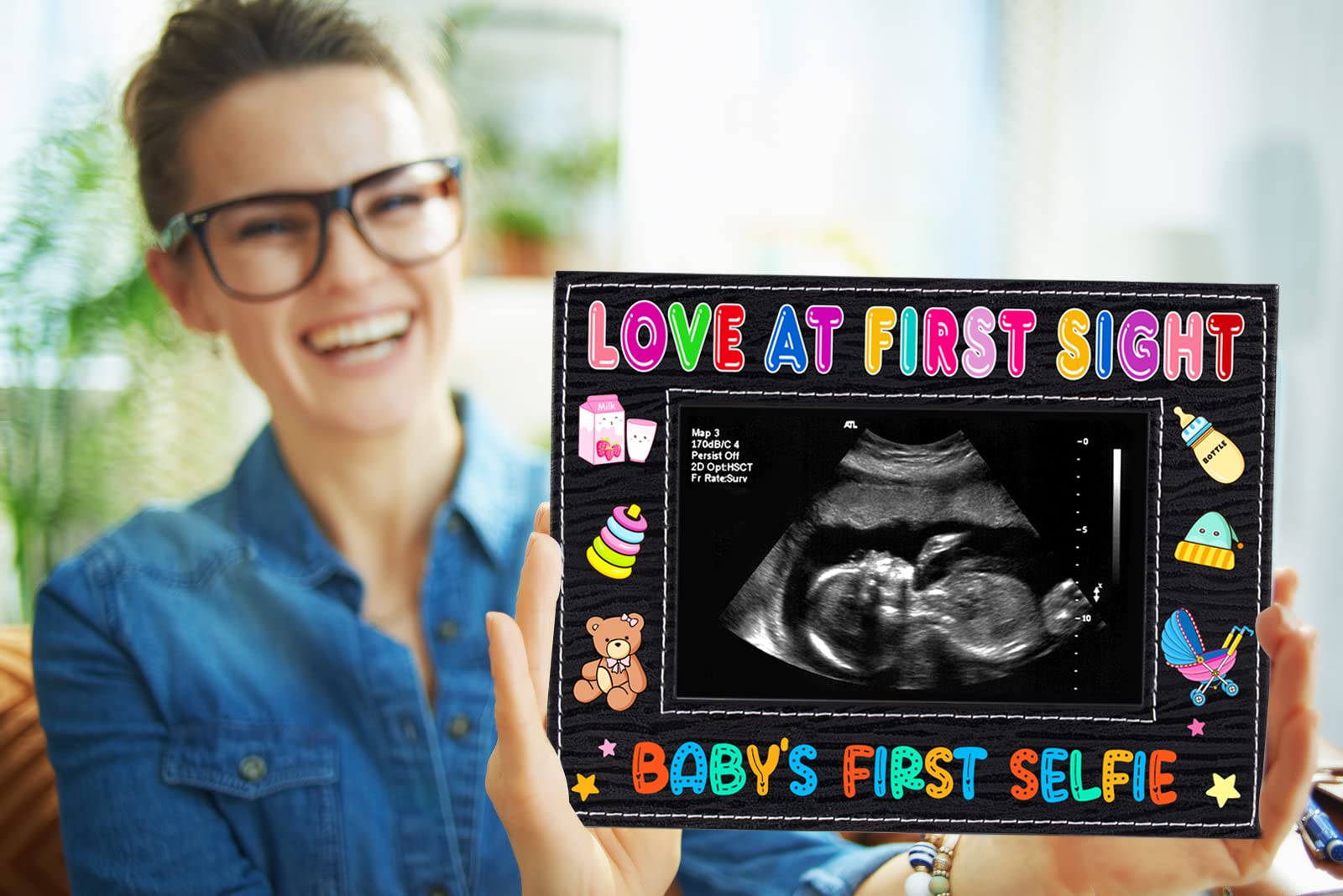 SICOHOME Baby Sonogram Picture Frame,Ultrasound Picture Frames Gift for Grandparents Mom To Be,New Mom Gifts for Women,Pregnancy Announcement Gift for Grandparents Father Mom to Be,Gender Reveal Gift