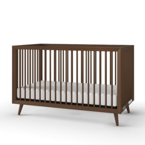 child craft cranbrook 4-in-1 convertible crib, baby crib converts to day bed, toddler bed and full size bed, 3 adjustable mattress positions, non-toxic, baby safe finish (toasted chestnut)