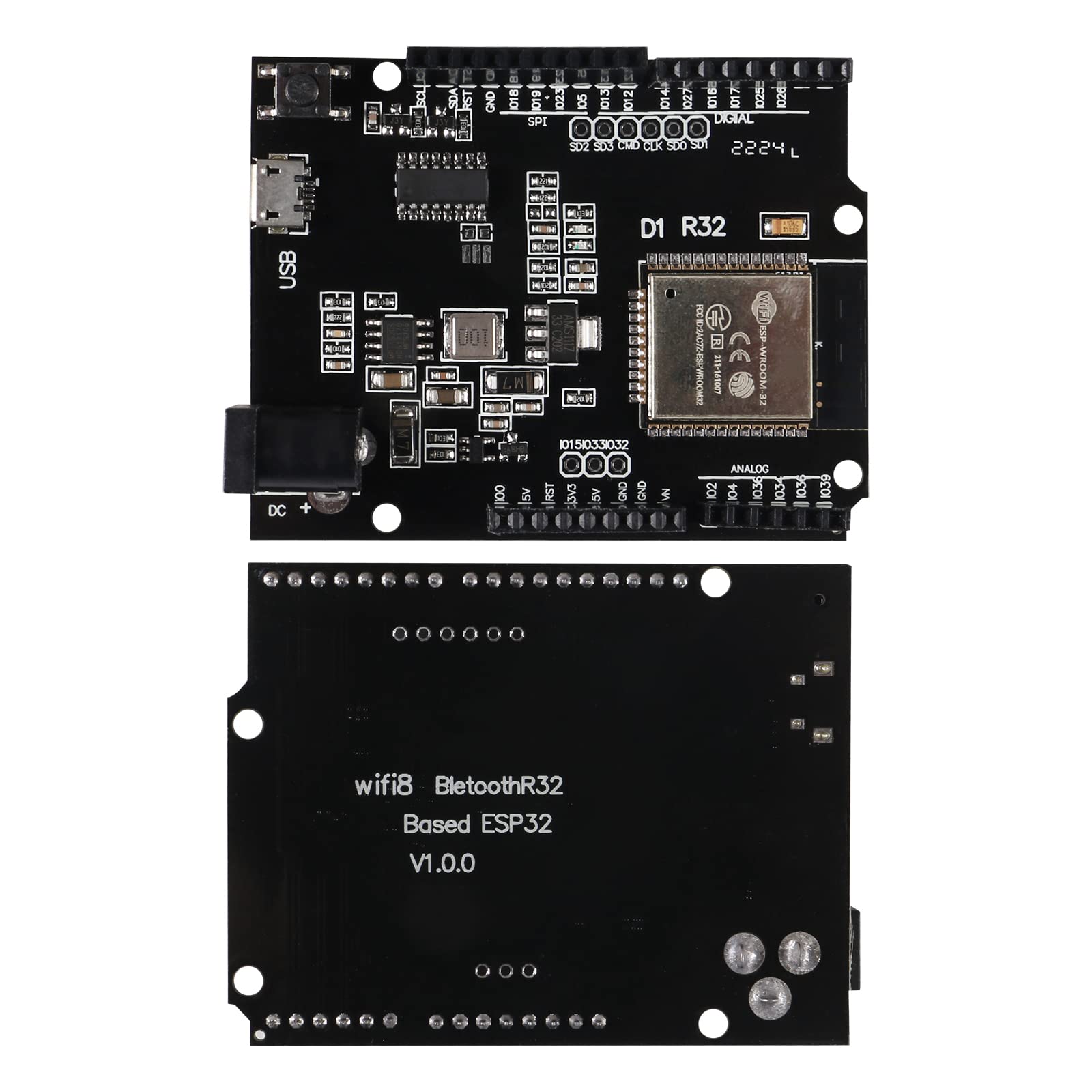 5Pcs ESP32 ESP-32 WiFi Bluetooth Board Module CH340 4MB Flash with Micro USB Development Board