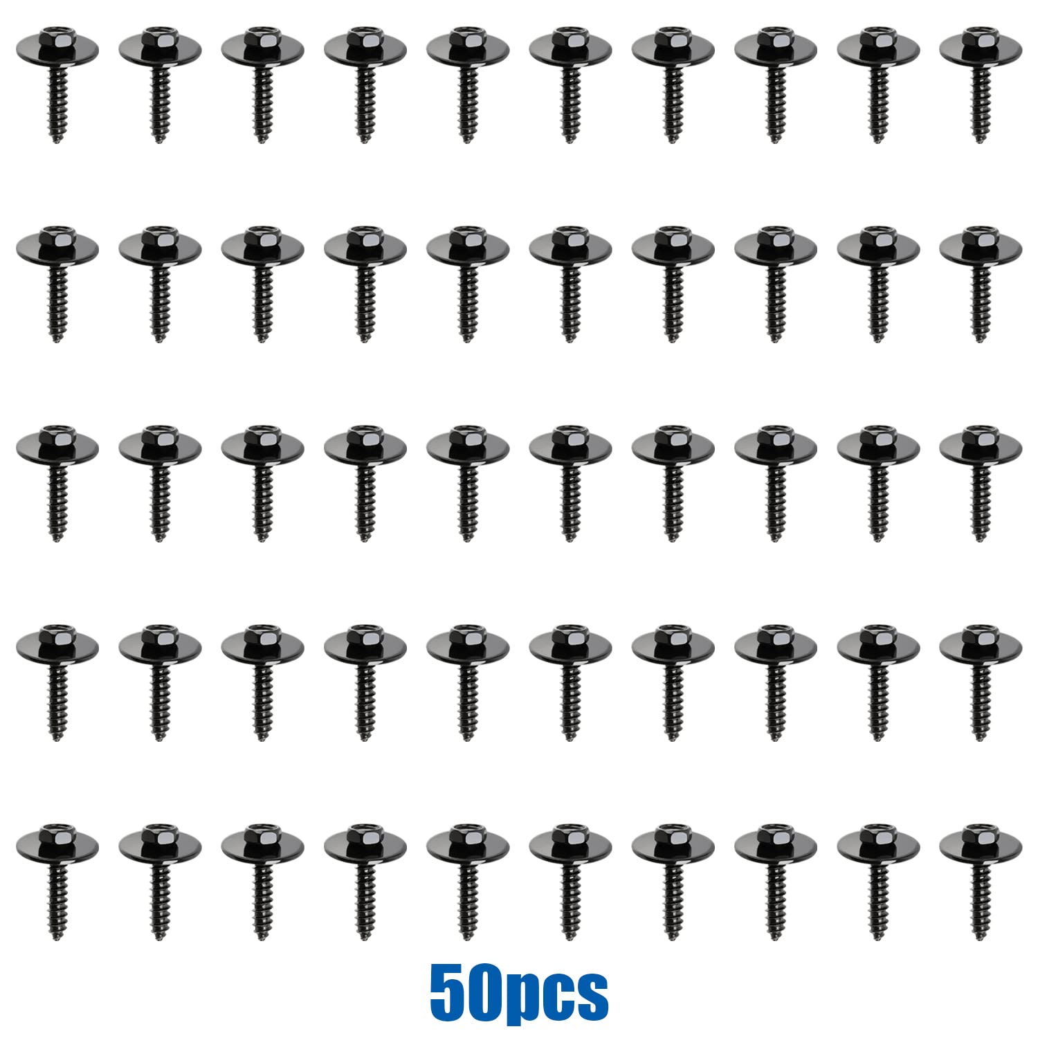 OAUTOO 50pcs M4.2-1.41 X 20mm Hex Head Tapping Screw for GM 1640810 11500434 11503892