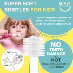 MEGA TEN 360-Degree Kids Electric Toothbrush Made in Korea | LED Light & Soft Microfiber Bristles & Comfortable Grip | Fun & Easy Brushing for Kids 12-48 Months | Built-in Timer | BPA Free | Duck