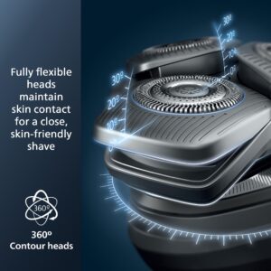 Philips Norelco 9400 Rechargeable Wet/Dry Electric Shaver with SenseIQ and Comfort Glide Ring Technology, Silver, S9502/83