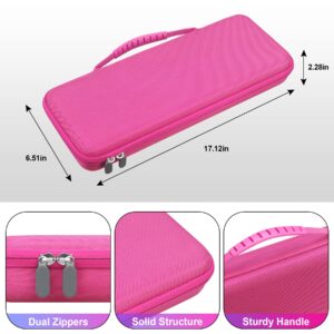 BOVKE Hard Carrying Case Waterproof Storage Holder Carrier, Rose