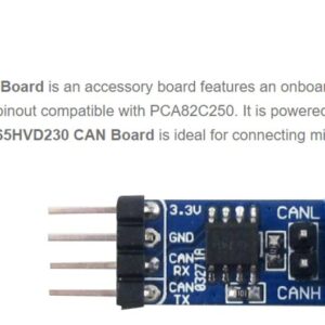 Waveshare SN65HVD230 CAN Board Connecting MCUs to CAN Network Features ESD Protection Communication Evaluation Development Board 3.3V [2 PCS]