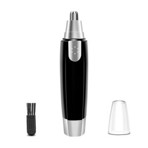 parsmic nose hair trimmer for men and women ear and nose hair clipper professional painless eyebrow and facial hair trimmer battery-operated with washable head