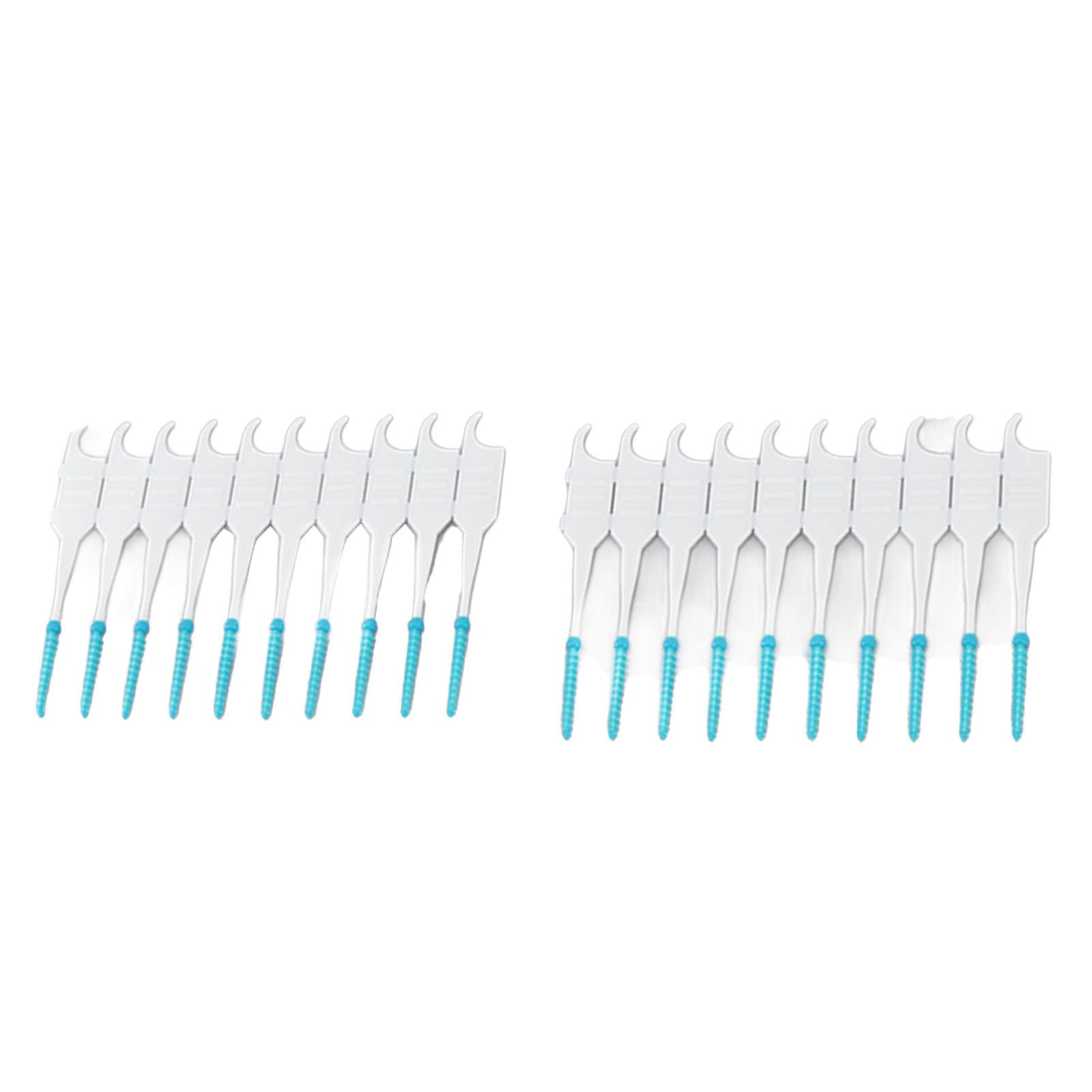 Mumusuki 200pcs Portable Interdental Toothpicks Interdental Brush Soft Silicone Head Floss Toothpick Brush with Case for Oral Care(Mint Green)