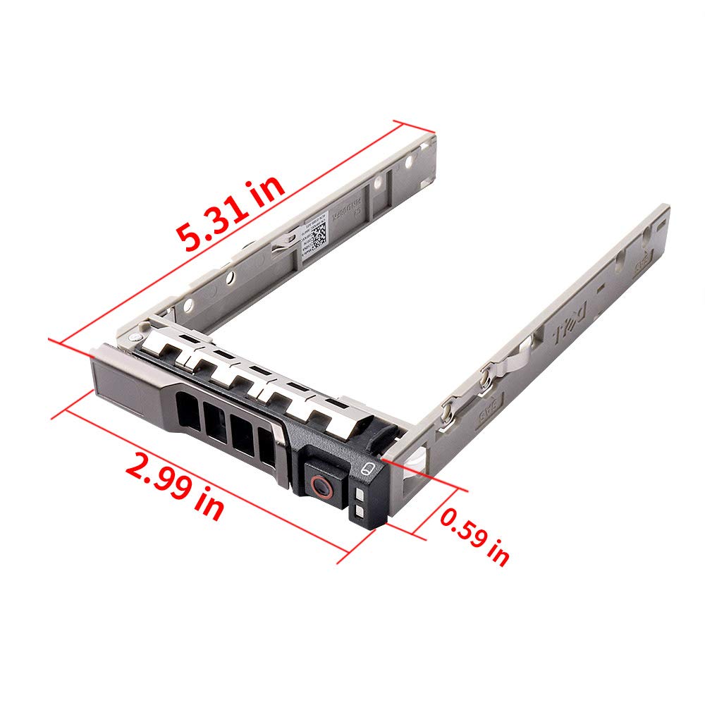 2pcs Pack 2.5" inch 8FKXC 08FKXC SAS SATA Hard Drive HDD Tray Caddy Compatible for Dell PowerEdge R630 R730 R730XD T630 R430 T430 PowerVault MD1420 MD3420 Series