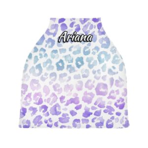 Custom Leopard Tie Dye Stretchy Baby Car Seat Canopy Presonalized Infant Stroller Cover Multi Use Baby Carseat Cover Customized Nursing Cover for High Chair