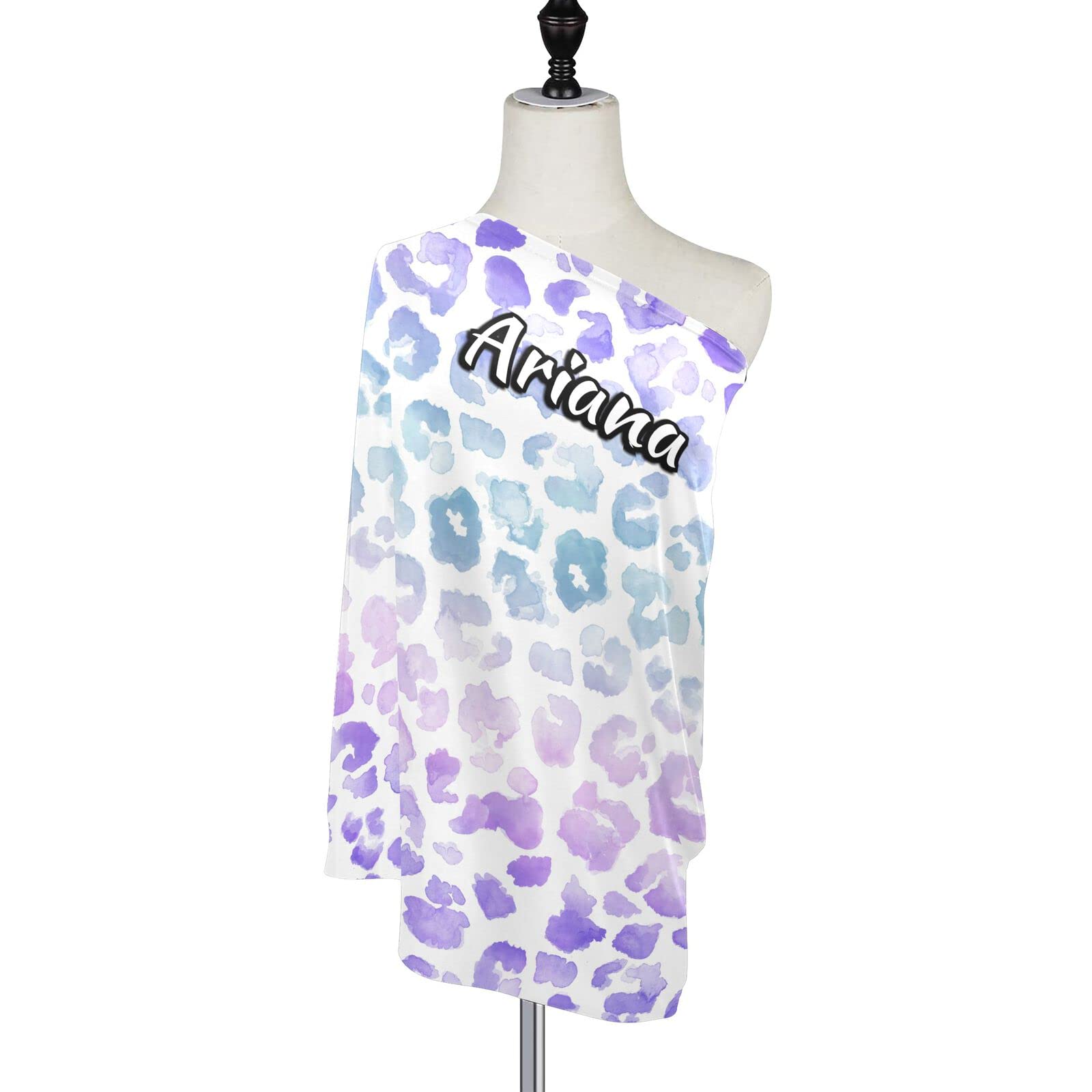 Custom Leopard Tie Dye Stretchy Baby Car Seat Canopy Presonalized Infant Stroller Cover Multi Use Baby Carseat Cover Customized Nursing Cover for High Chair