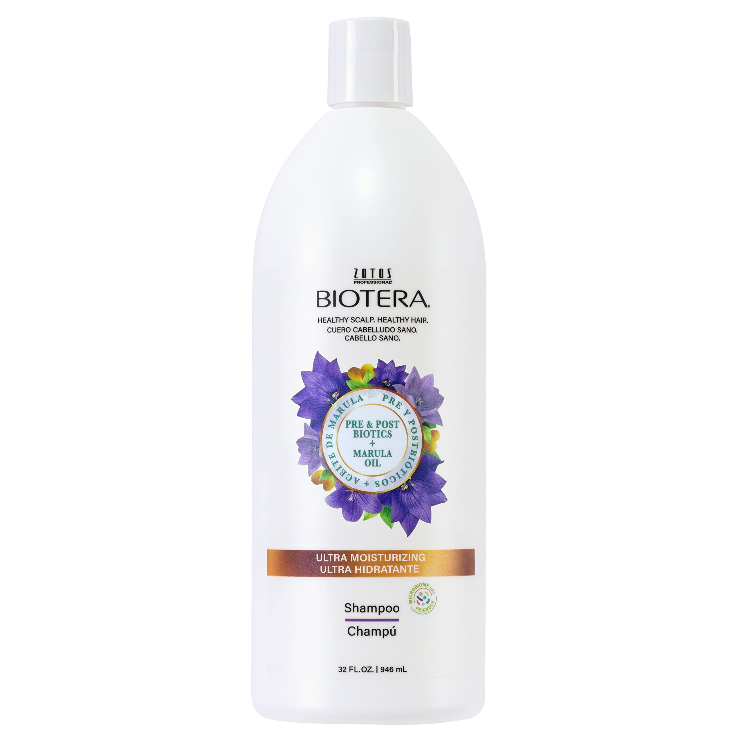 Biotera Ultra Moisturizing Shampoo | Hydrates Dry, Damaged, Coarse Hair | Microbiome Friendly | Vegan & Cruelty Free | Paraben & Sulfate Free | Color-Safe | 32 Fl Oz