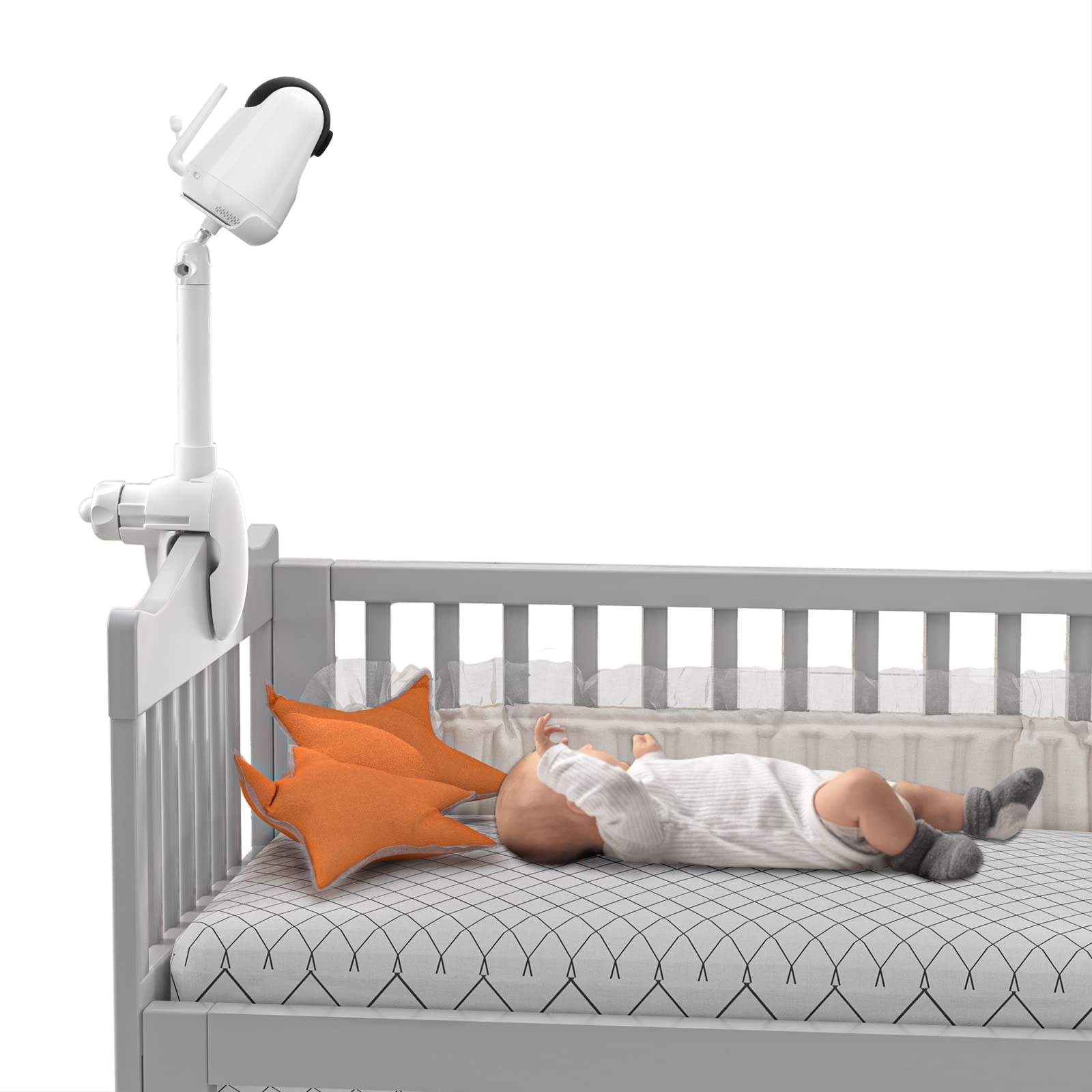 OkeMeeo Baby Monitor Mount for Vtech VM901, VAVA Baby Monitor 720P, Vtech VM919HD and Hipp Baby Monitor, Flexible Universal Baby Camera Mount for Crib Nursery