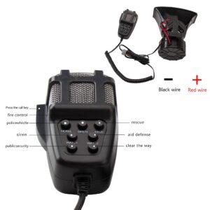 Alarm Horn Siren PA Speaker Mic System,BANHAO 100w 12v 7 Sound Loud Car Alarm Police Horn Police Car Siren Horn Speaker System Emergency Amplifier Alarm Kit Horn for 12V Truck Lorry Boat Car