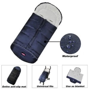 funlife 0-4T Anti-Kick Winter Warm Stroller Blanket,Cozy Baby Sleeping Bag Cocoon Adaptable for All Strollers Waterproof,Anti-Slip,Extendable,Multifunction Use Footmuff for Stroller Blanket