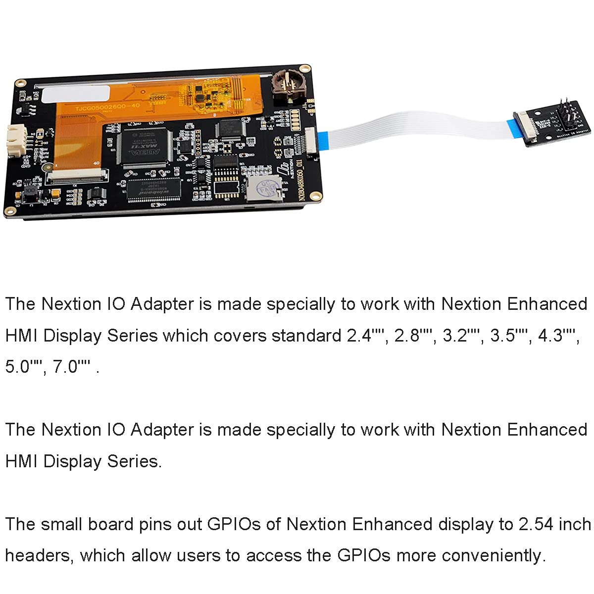 DKARDU Nextion IO Adapter GPIO Expansion Board with FFC Cable Dupont Cable for Nextion Enhanced 2.4" 2.8" 3.2" 3.5" 4.3" 5" 7 Intelligent Display 7 10.1 inch