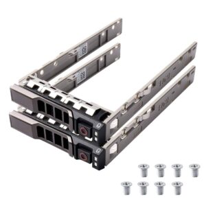 2pcs pack 2.5" inch 8fkxc 08fkxc sas sata hard drive hdd tray caddy compatible for dell poweredge r630 r730 r730xd t630 r430 t430 powervault md1420 md3420 series