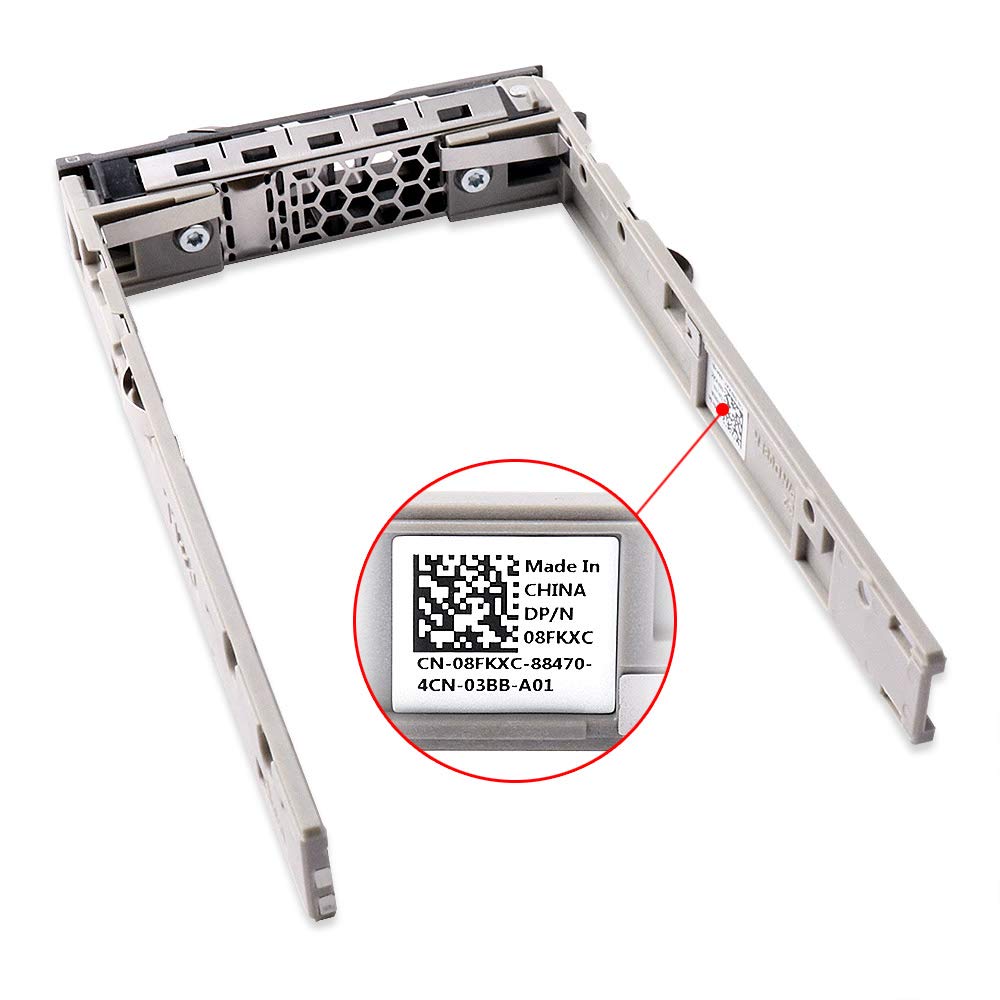 2pcs Pack 2.5" inch 8FKXC 08FKXC SAS SATA Hard Drive HDD Tray Caddy Compatible for Dell PowerEdge R630 R730 R730XD T630 R430 T430 PowerVault MD1420 MD3420 Series