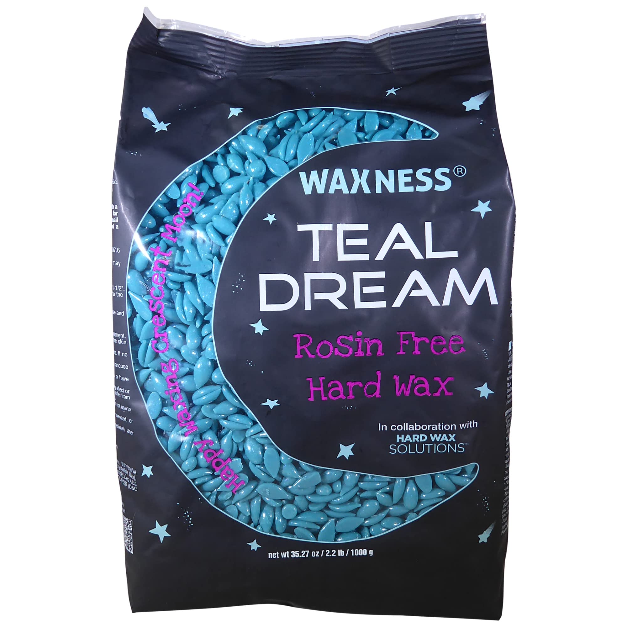 Waxness Teal Dream Rosin Free Glitter Hard Wax 2.2 lb 1 kg