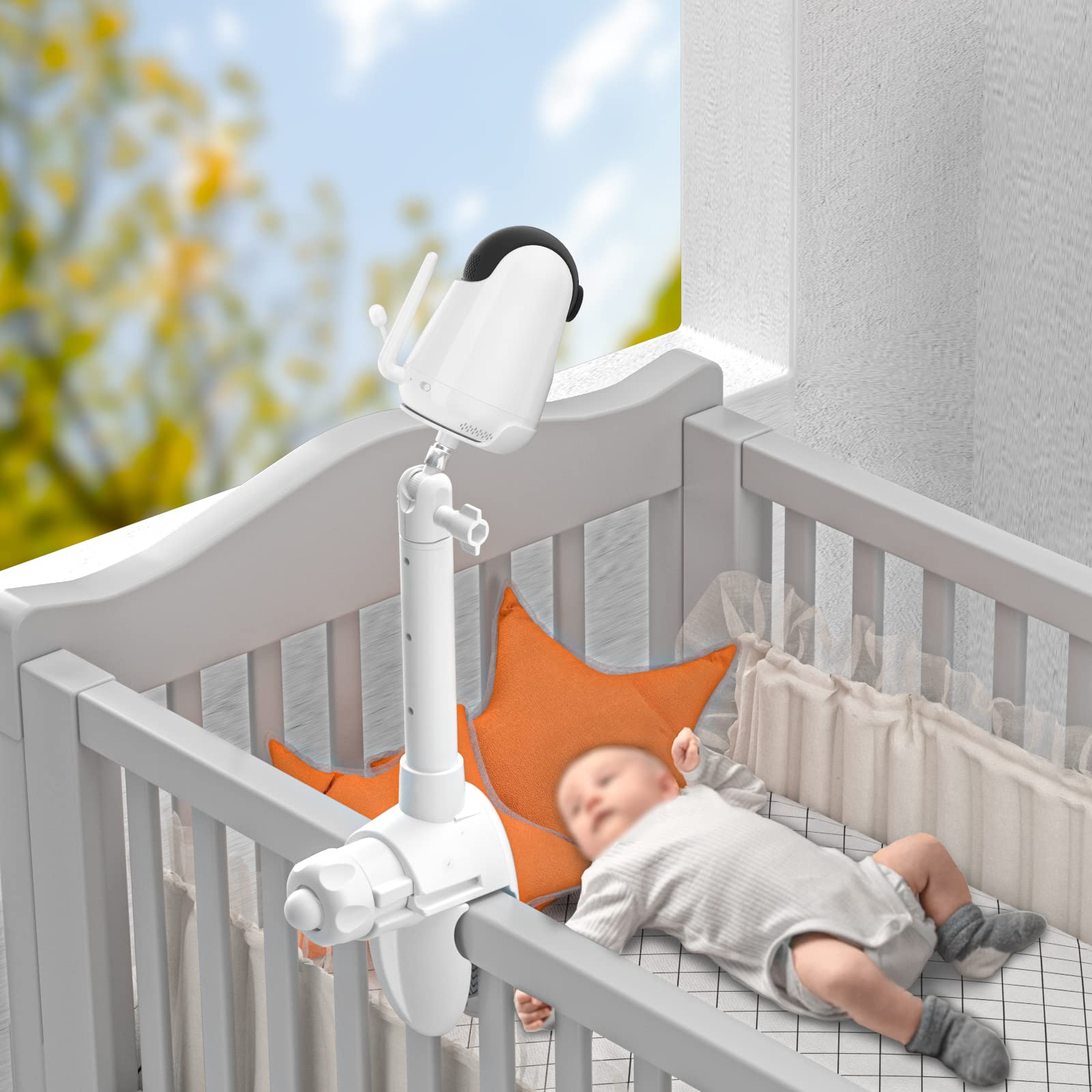 OkeMeeo Baby Monitor Mount for Vtech VM901, VAVA Baby Monitor 720P, Vtech VM919HD and Hipp Baby Monitor, Flexible Universal Baby Camera Mount for Crib Nursery