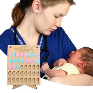 free-space Student Midwife Tool Midwife Birth Counter,Baby Tracking Midwifery Delivery Newborn Documenting childbirth sessions Midwife Gift (footprint)