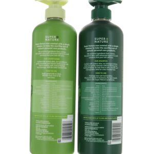 Super Nature Potent Aloe Gentle Moisture Shampoo and Conditioner Sulfates Free, 30 Fl Oz