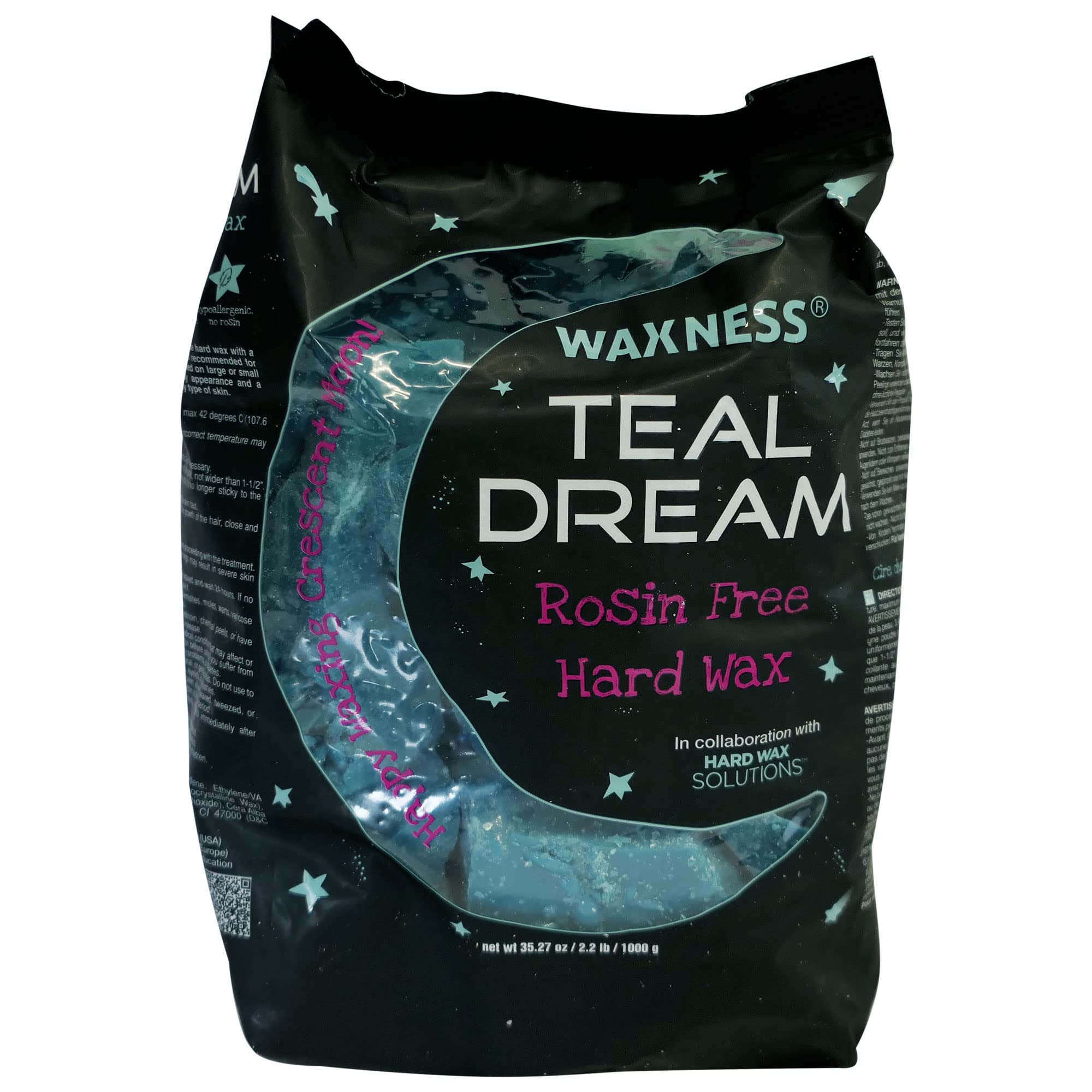 Waxness Teal Dream Rosin Free Glitter Hard Wax 2.2 lb 1 kg