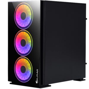 HAJAAN Breeze Gaming Desktop Tower Computer PC - AMD Ryzen 7 5700G 8-Core Processor 3.80 GHz with Radeon Graphics, 16GB DDR4 RAM, 512GB SSD, Wi-Fi Ready, Gaming Headset, Windows 11 Pro