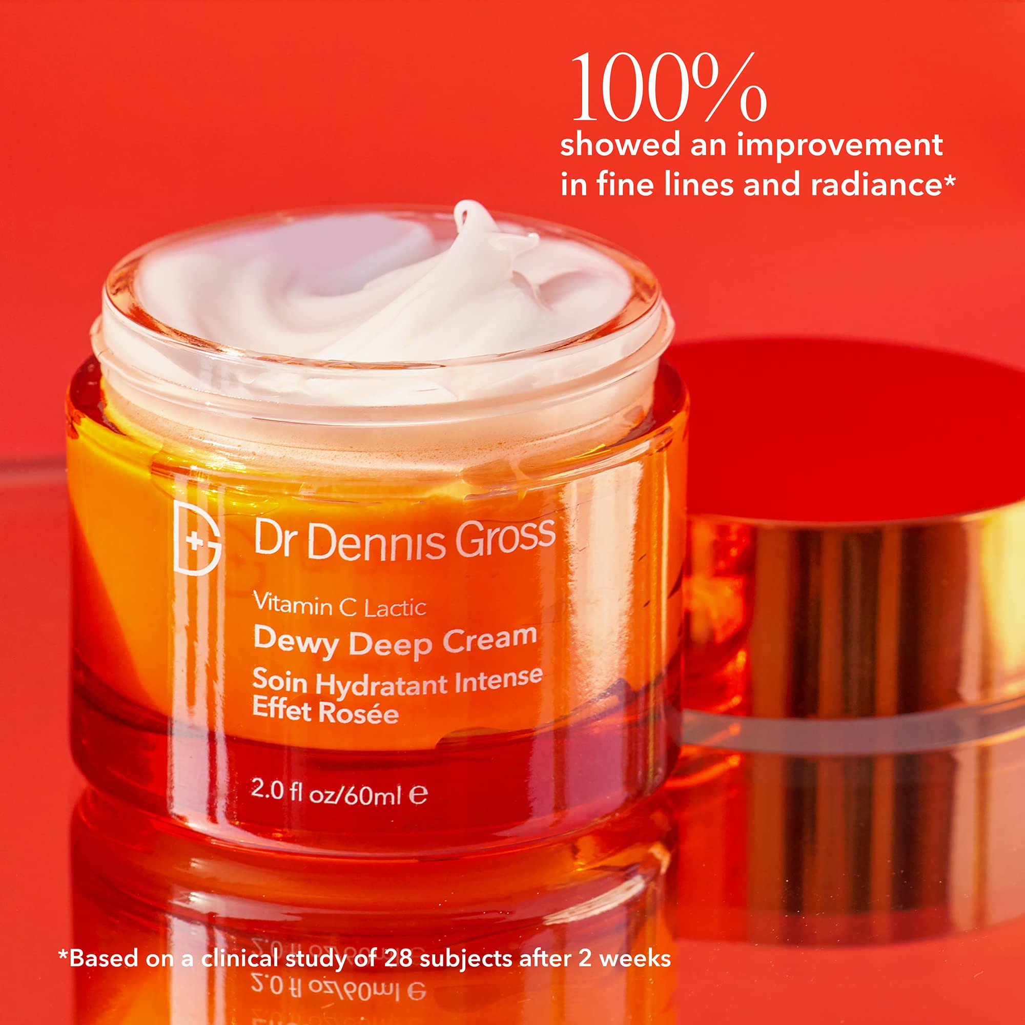 Dr Dennis Gross Vitamin C Lactic Dewy Deep Cream: Ultra-Rich, Replenishing Cream for a Dewy Finish, 2 oz