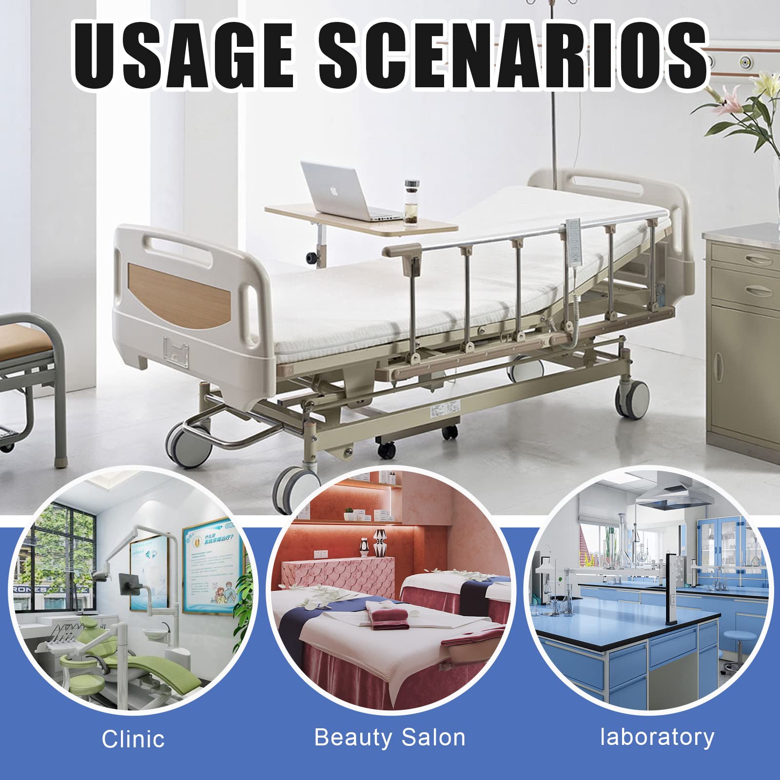 Glarks 4 Pack 8.5" 7.9" 7.1" 304 Stainless Steel Kidney Tray Reusable Metal Kidney Dish Emesis Basin and 8.6" Flat Rectangle Medical Surgical Tray Kit for Soiled Dressings, Medical Waste