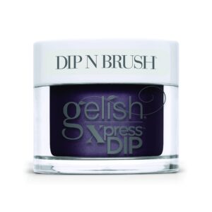 gelish fall powder dip nail collection: plaid reputation (follow suit) black nail dip powder, black nail powder, dip powder colors, 1.5 ounce