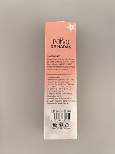 Polvo De Hadas Body Shimmer Glitter Highlighter Powder Makeup,High Gloss Sparkle for Face Body Hair,Create The Most Sparkly And Attractive Glitter Makeup - Pearl White