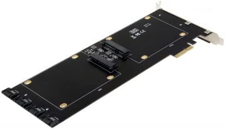 SEDNA - PCI Express (PCIe) Quad 2.5 Inch SSD/HDD Mounting Adapter (with Built in Power Circuit, no Need SATA Power Connector,), SSD/HDD not Included