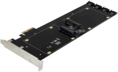 SEDNA - PCI Express (PCIe) Quad 2.5 Inch SSD/HDD Mounting Adapter (with Built in Power Circuit, no Need SATA Power Connector,), SSD/HDD not Included