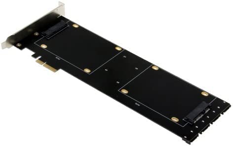 SEDNA - PCI Express (PCIe) Quad 2.5 Inch SSD/HDD Mounting Adapter (with Built in Power Circuit, no Need SATA Power Connector,), SSD/HDD not Included