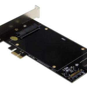 SEDNA - PCI Express (PCIe) Dual 2.5 Inch SSD / HDD Mounting Adapter (Short Double Side SSD Version) ( with Built in Power Circuit, no Need SATA Power Connector, ), SSD/HDD not Included